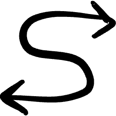 Diagram Curvy Both Direction Icon from Freehand Set