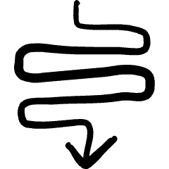 Diagram Snake Arrow Icon from Freehand Set