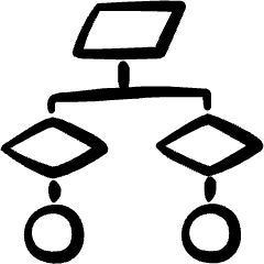 Logic Flowchart Icon from Freehand Set