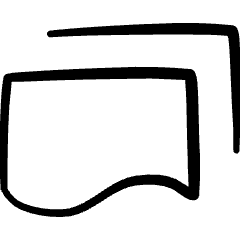 Mapping Symbol Multi Document Icon from Freehand Set