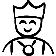 Geometric History Man King Icon from Freehand Set