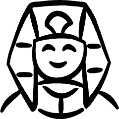 Geometric History Man Pharaoh Icon from Freehand Set