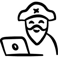 Geometric History Man Piracy Icon from Freehand Set