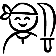 Geometric History Man Pirate 2 Icon from Freehand Set