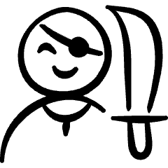 Geometric History Man Pirate 3 Icon from Freehand Set