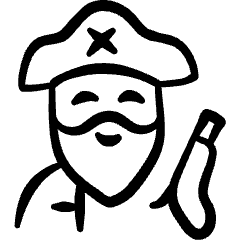 Geometric History Man Pirate 5 Icon from Freehand Set