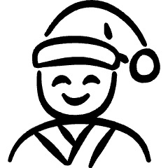 Geometric People Man Pajamas Icon from Freehand Set