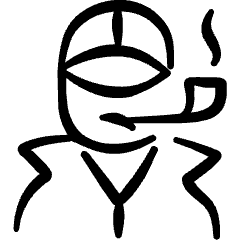 Geometric Crime Man Detective Icon from Freehand Set