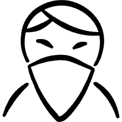 Geometric Crime Man Riot 1 Icon from Freehand Set