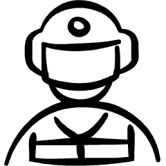 Geometric Crime Man Riot Police 1 Icon from Freehand Set