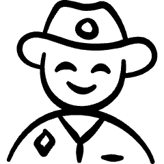 Geometric Police Man 1 Icon from Freehand Set