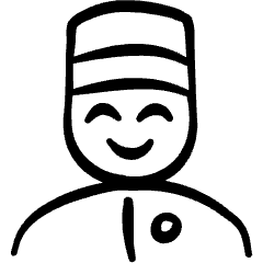 Geometric Professions Man Bellboy Icon from Freehand Set