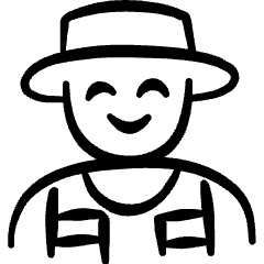 Geometric Professions Man Fisherman Icon from Freehand Set