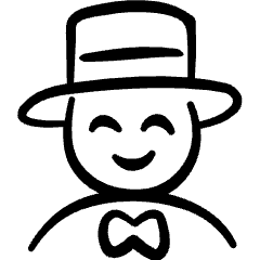 Geometric Professions Man Magician Icon from Freehand Set