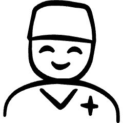 Geometric Professions Man Nurse Icon from Freehand Set