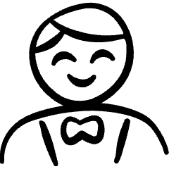 Geometric Professions Man Waitor Icon from Freehand Set