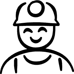 Geometric Professions Man Worker Icon from Freehand Set