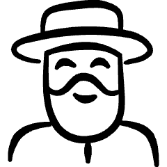 Geometric Vintage Man Moustache 1 Icon from Freehand Set