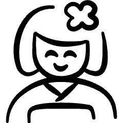 Geometric History Woman Kimono Icon from Freehand Set