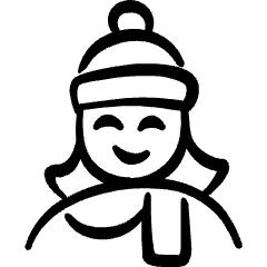 Geometric People Woman Beanie Icon from Freehand Set