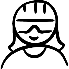 Geometric People Woman Cap 3 Icon from Freehand Set