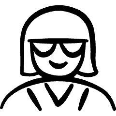 Geometric People Woman Glasses 5 Icon from Freehand Set