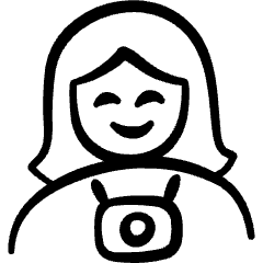 Geometric People Woman Photographer Icon from Freehand Set