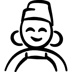 Geometric People Woman Tribal Icon from Freehand Set