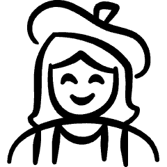 Geometric Professions Woman Artist 2 Icon from Freehand Set