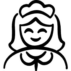 Geometric Professions Woman Maid 1 Icon from Freehand Set