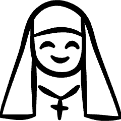 Geometric Religion Woman Christian Sister 1 Icon from Freehand Set