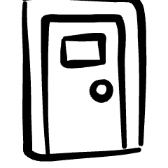 Architecture Door Icon from Freehand Set