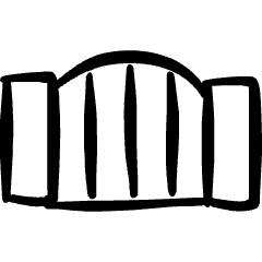 Architecture Fence Gate Icon from Freehand Set