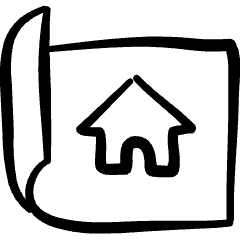 Project Blueprint Home Icon from Freehand Set