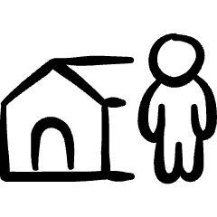 Project Home Owner Icon from Freehand Set