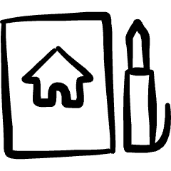 Project Notes House Icon from Freehand Set