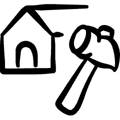 Construction House Icon from Freehand Set