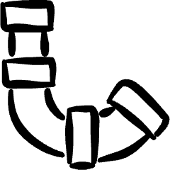 Construction Pipe Icon from Freehand Set