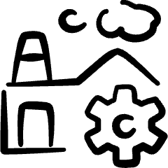 Factory Building Gear 1 Icon from Freehand Set