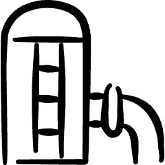 Factory Building Store Icon from Freehand Set