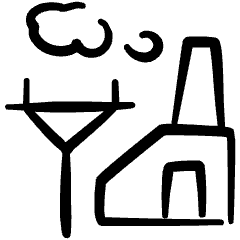 Factory Electric Supply 2 Icon from Freehand Set