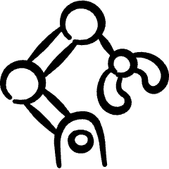 Factory Industrial Robot Arm 1 Icon from Freehand Set