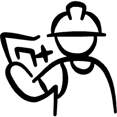 Factory Manufacturing Worker Control Icon from Freehand Set