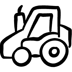 Heavy Equipment Tractor Icon from Freehand Set