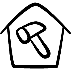 House Improvement Renovation Hammer Icon from Freehand Set