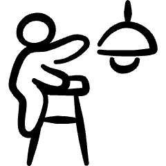 House Improvement Renovation Light Changing Icon from Freehand Set