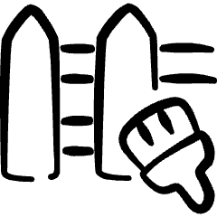 House Improvement Renovation Paint Icon from Freehand Set