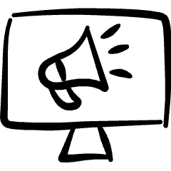 Advertising Desktop Ad Icon from Freehand Set