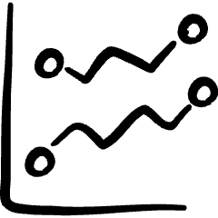 Analytics Board Graph Line Icon from Freehand Set
