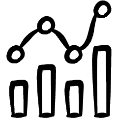 Analytics Graph Bar Line Icon from Freehand Set